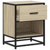 vidaXL Bedside Cabinet Sonoma Oak Engineered Wood, Steel