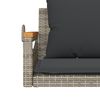 vidaXL Swing Bench with Cushions Grey 42.9x24.4x15.7" Poly Rattan