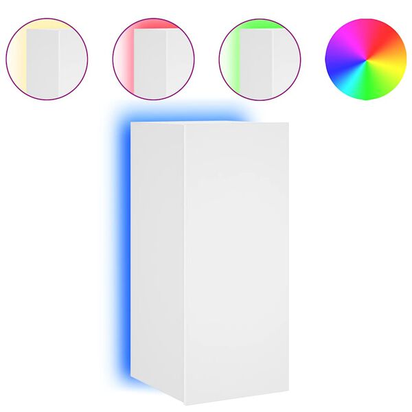 vidaXL TV Wall Cabinet White Engineered wood Standard TV Wall Cabinet