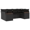 vidaXL Garden Sofa Set Black