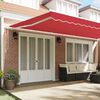 vidaXL Retractable Awning Red 236.22 x 137.80 in Fabric and Steel