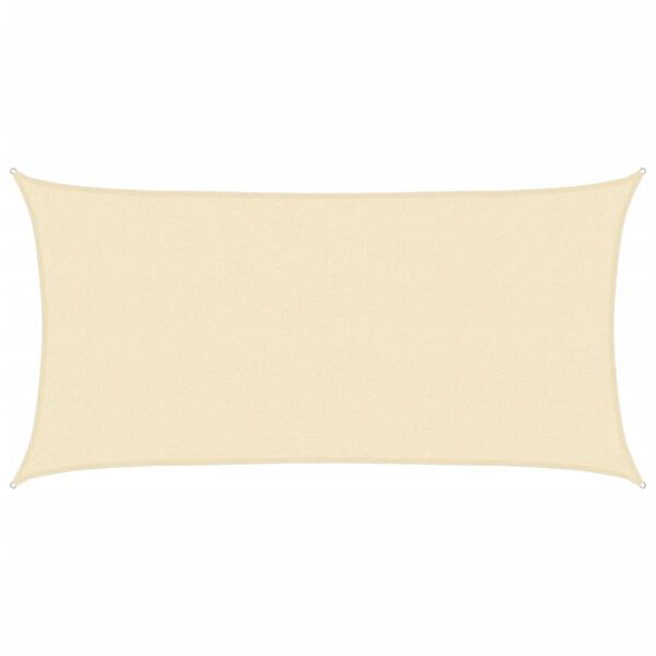 vidaXL Sunshade Sail HDPE Rectangular 6.6'x13.1' Cream
