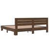 vidaXL Bed Frame Brown Oak Engineered Wood Double Durable Bed Frame