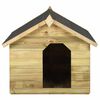 vidaXL Dog House Green Treated Pinewood Large Expandable Dog House