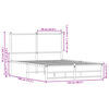 vidaXL Bed Frame Brown oak Steel, engineered wood Small Double Bed Frame