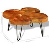 vidaXL Coffee Table Brown Solid Acacia wood, powder-coated iron Small