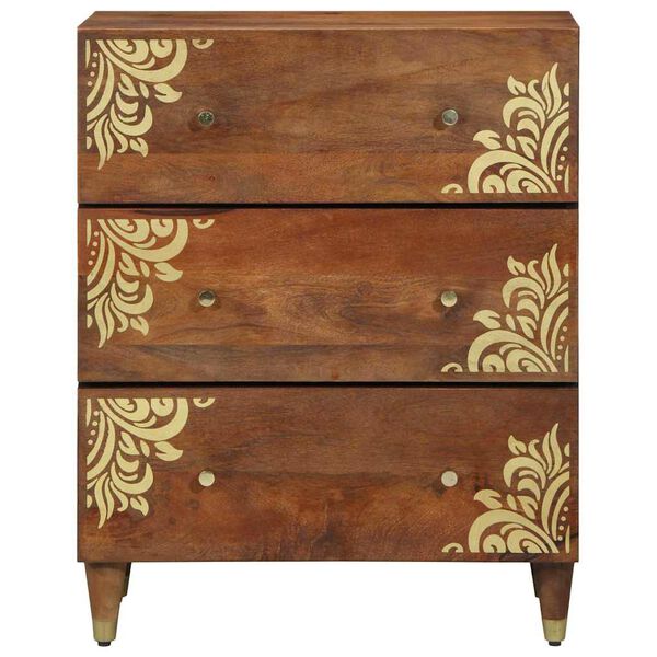 vidaXL Sideboard Brown 23.62 x 12.99 x 29.53 in Solid Mango Wood