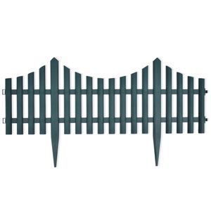 vidaXL 17 pcs Lawn Dividers 32.8 ft Green