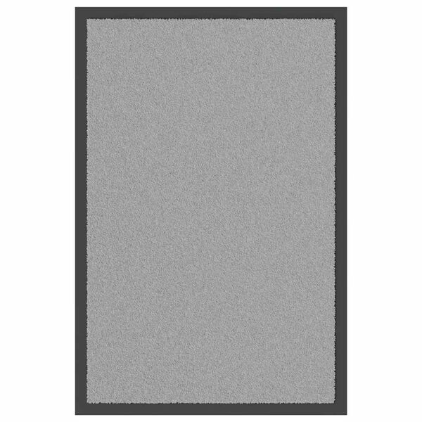 vidaXL Doormat Gray Polypropylene, PVC Medium Rectangular Doormat