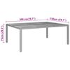 vidaXL Garden Table Grey Poly rattan, powder-coated steel, solid acacia wood