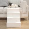 vidaXL Pet Stair White Solid Pine Wood Medium Durable Pet Stair