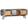 vidaXL TV Cabinet Natural Mango Wood Solid Mango Wood, Cast Iron Medium