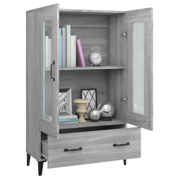 vidaXL Highboard Grey Sonoma Engineered wood Large Highboard