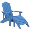 vidaXL Garden Chair Aqua Blue HDPE Medium Detachable Adirondack Chair
