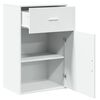 vidaXL Storage Cabinet White Engineered wood 22.2 x 15.4 x 35.4 in
