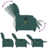 vidaXL Massage Recliner Chair Dark Green