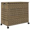 vidaXL Laundry Basket with Wheels 26.0x13.8x23.6" Rattan