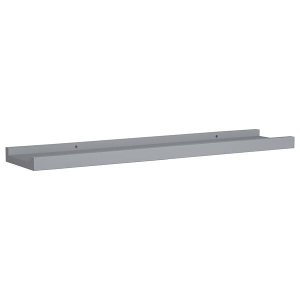 vidaXL Frame Ledge Shelf Set of 2 Grey MDF Medium Wall mounting