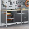 vidaXL Workbench Black and gray 100 x 55 x 85 cm Powder-coated steel