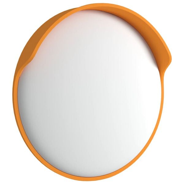 vidaXL Outdoor Convex Traffic Mirror Orange Ø11.8 " Polycarbonate
