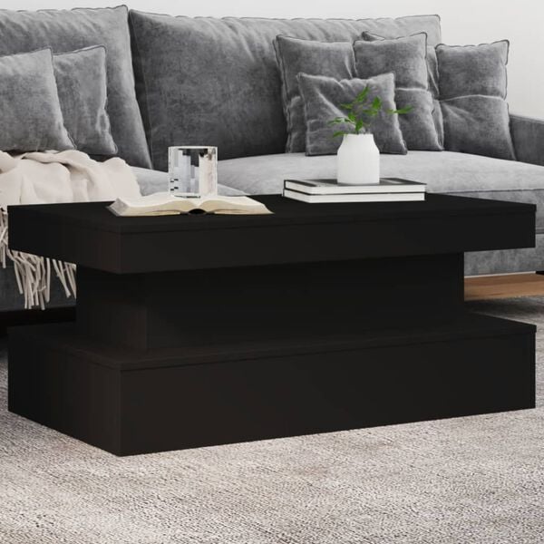vidaXL Coffee Table Black Engineered wood Medium Coffee Table
