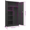 vidaXL Locker Cabinet Anthracite Steel Locker Cabinet Rectangular