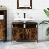 vidaXL Bathroom Sink Cabinet Smoked oak Engineered wood
