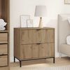 vidaXL Bedside Table artisan oak 63.5 x 36 x 61 cm Engineered wood