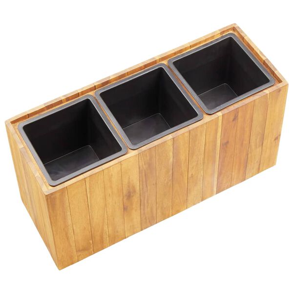 vidaXL Raised Bed Brown Solid Acacia Wood Medium Planters