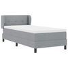 vidaXL Box Spring Bed with Mattress Light grey 31.50 x 78.74 in Fabric