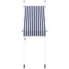 vidaXL Retractable Awning Blue and white stripes
