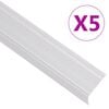 vidaXL Stair Nosings in L-shape 5 pcs Aluminium 35.4 " Silver