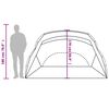vidaXL Beach Tent Azure Blue 107.9"x70.1"x66.9"/58.3" 185T Polyester