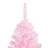 vidaXL Artificial Pre-lit Christmas Tree with Ball Set Pink 70.9" PVC