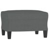 vidaXL 3-Seater Sofa with Footstool Dark Gray