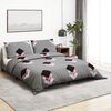 vidaXL Duvet Cover Set Set of 2 Gray 100% Cotton 78.7x86.6 in