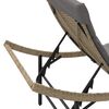 vidaXL Sun Lounger Beige PE rattan, powder-coated steel Large