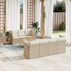 vidaXL Garden Sofa Set Beige