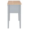 vidaXL Writing Desk Gray MDF 43.1 in length, 17.7 in width, 30.5 in height