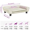 vidaXL Dog Bed Cream 70x48 x 8.7 " Velvet