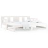 vidaXL Pull-out Day Bed White Solid pine wood 31.5 x 79.0 in