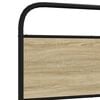 vidaXL Bed Frame Sonoma Oak Steel, Engineered wood King Size Bed Frame