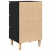 vidaXL Bedside Cabinet with Drawer Black Oak 15.75 x 13.78 x 27.17 in
