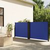 vidaXL Retractable Side Awning Blue Polyester with PU coating and Steel