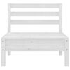 vidaXL 5 Piece Patio Lounge Set White Solid Pinewood