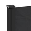 vidaXL Retractable Side Awning Black Polyester, Steel, Aluminum 63x236 in
