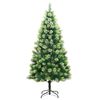 vidaXL Artificial Hinged Christmas Tree Green PVC Large Foldable