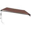 vidaXL Retractable Awning Brown, Anthracite