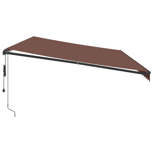 vidaXL Retractable Awning Brown, Anthracite