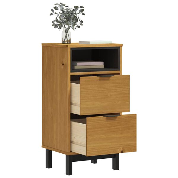 vidaXL Bedside Cabinet Oak Solid pine wood Medium Bedside Cabinet